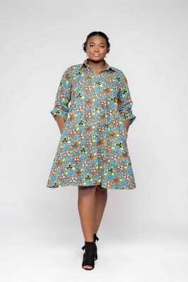 African Women Dresses Made with Wax Prints. Made in Ghana - image1